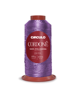 Circulo Cordone 100% Polyamide Crochet Yarn, 450 m / 100 g - Spool of purple thread with 'Circulo' branding on a white background