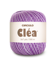 Circulo Clea 100% Cotton Yarn for Crochet and Knitting, 500m/75 gr - Leo Hobby - Purple yarn ball with 'Circulo Clea' label on a white background