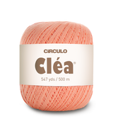 Circulo Clea 100% Cotton Yarn for Crochet and Knitting, 500m/75 gr - Leo Hobby -  Ball of pink yarn with 'Circulo Clea' label on a white background