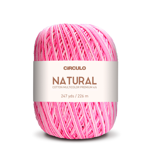 Circulo Barroco Multicolor Premium 4/6 Yarn 100% mercerized Brazilian virgin cotton for Crochet and Knitting, 226m/200g Leo Hobby