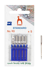 Pony Sewing Machine Needles, Standard, No. 90 / 5 pcs