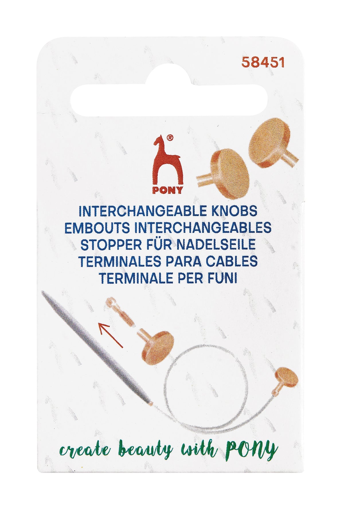 Pony Brass Interchangeable Knobs – 3–10 mm, 3–10 mm