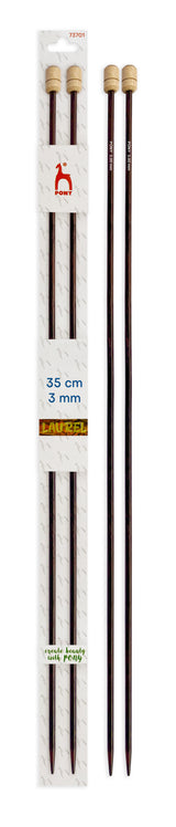 Pony Laurel Single Pointed Knitting Needles – 35 cm, 3.00 mm