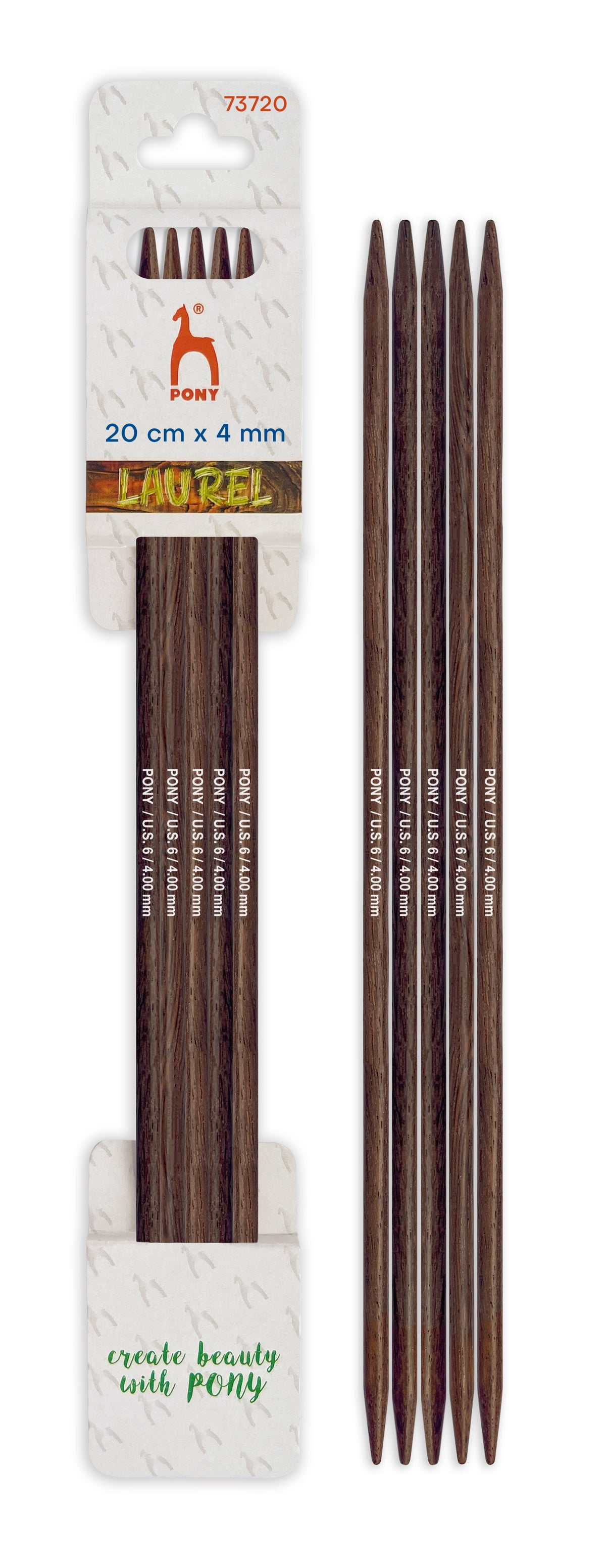 Pony Laurel Double Pointed Knitting Needles – 20 cm, 4.00 mm
