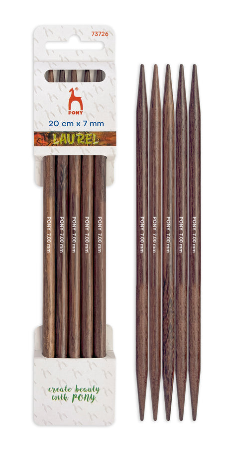 Pony Laurel Double Pointed Knitting Needles – 20 cm, 7.00 mm