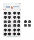Pony Snap Fasteners, Black, No. 7 – 15 mm / 24 pcs