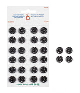 Pony Snap Fasteners, Black, No. 7 – 15 mm / 24 pcs