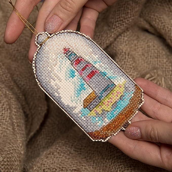 LIGHTHOUSE Cross Stitch Kit on plastic canvas from Crystal Art