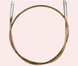 addiClick Basic Cord 60–100 cm | Interchangeable Cable 659-7 - Gold brass cable with metal ends on a pink background