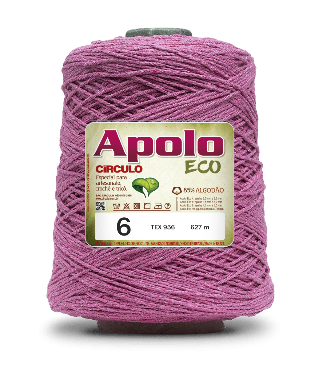 Apolo Eco 4/6 Cotton Cord Yarn – Ideal for Crochet Bags & Home Decor (600g) - Leo Hobby