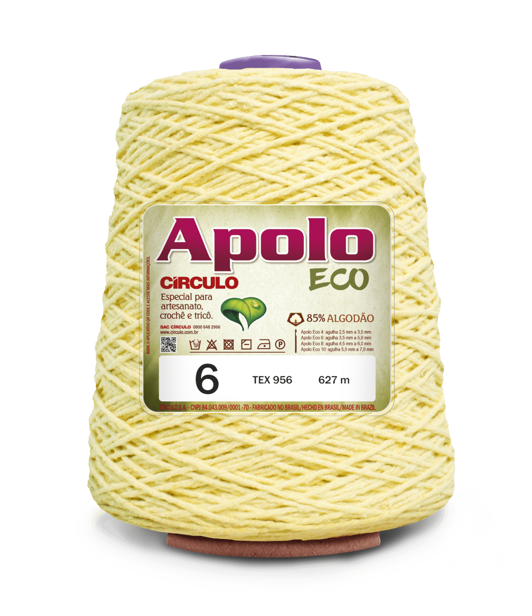 Apolo Eco 4/6 Cotton Cord Yarn – Ideal for Crochet Bags & Home Decor (600g) - Leo Hobby
