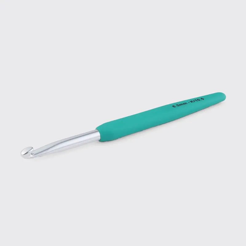 KnitPro Waves Aluminium Crochet Hooks with colorful soft feel handle - Single Ended - Leo Hobby