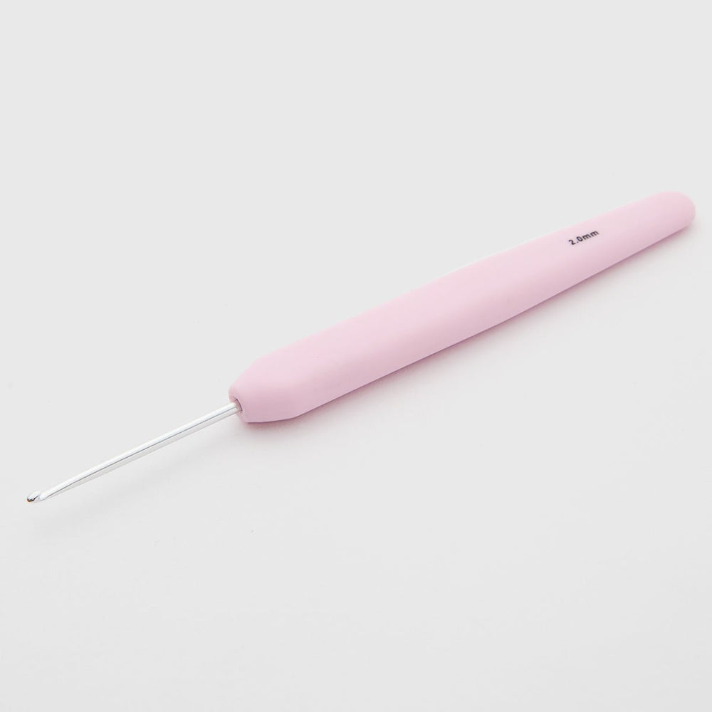 KnitPro Waves Aluminium Crochet Hooks with colorful soft feel handle - Single Ended - Leo Hobby